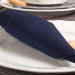 METIS Serviette de table bleu foncé