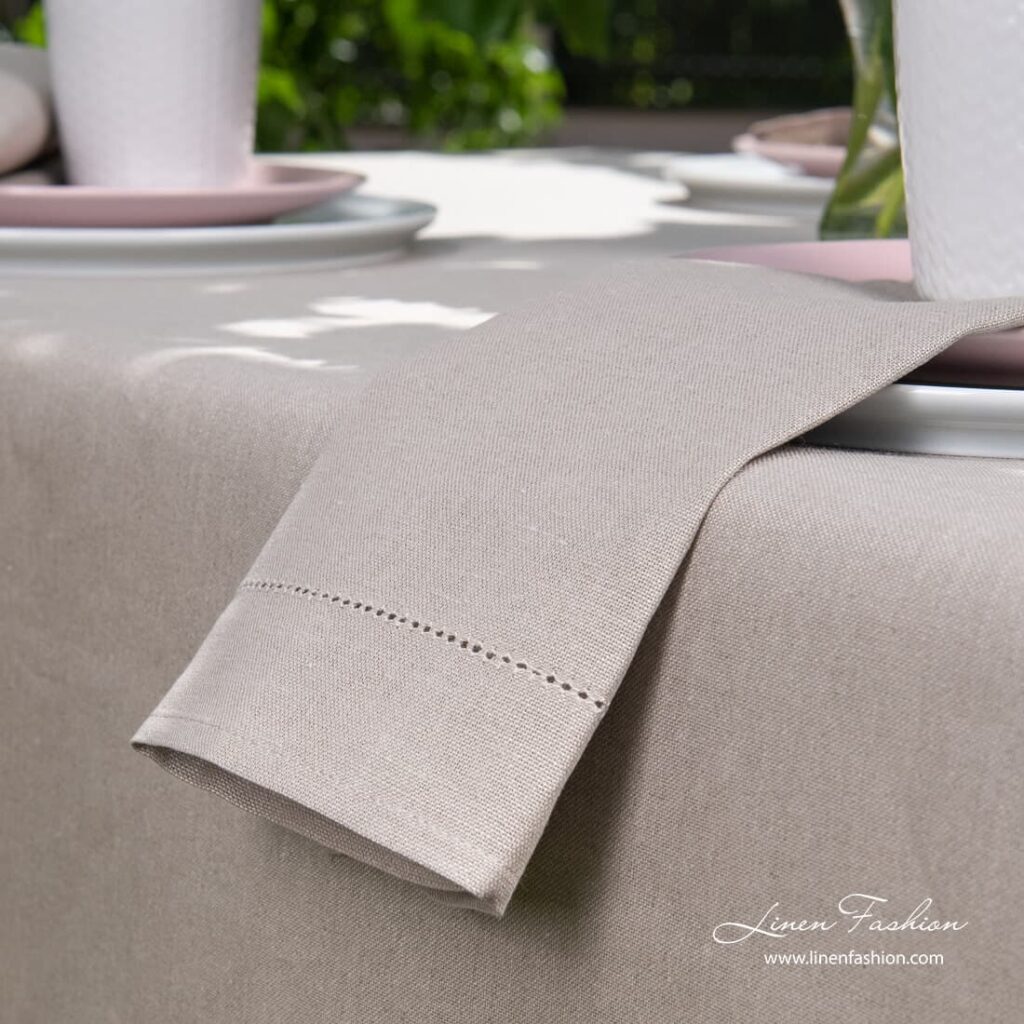 LUNA Serviette de table naturel 1 Grey napkin, luna.