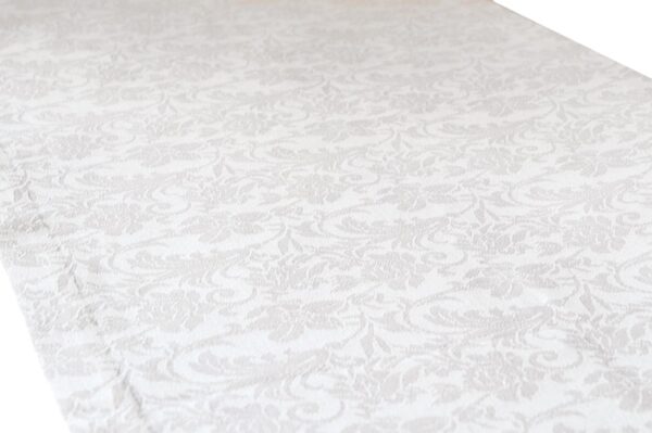 FLORA Chemin de table blanc