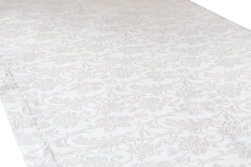 FLORA Chemin de table blanc