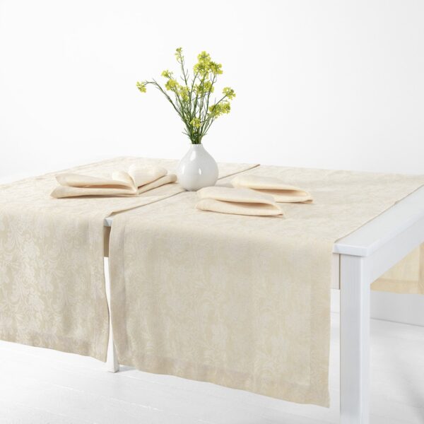 FLORA Chemin de table crème