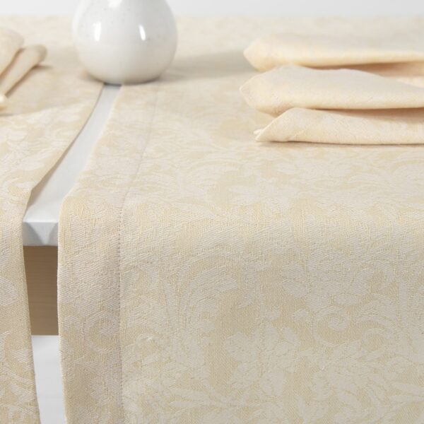 FLORA Chemin de table crème – Image 3