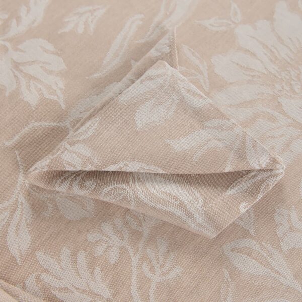 floral brown half linen napkin