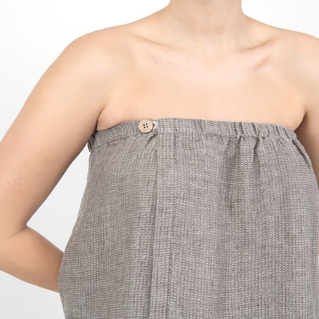 PURO Serviette à enrouler grise et brune 4 PURO Serviette à enrouler grise et brune – Image 4