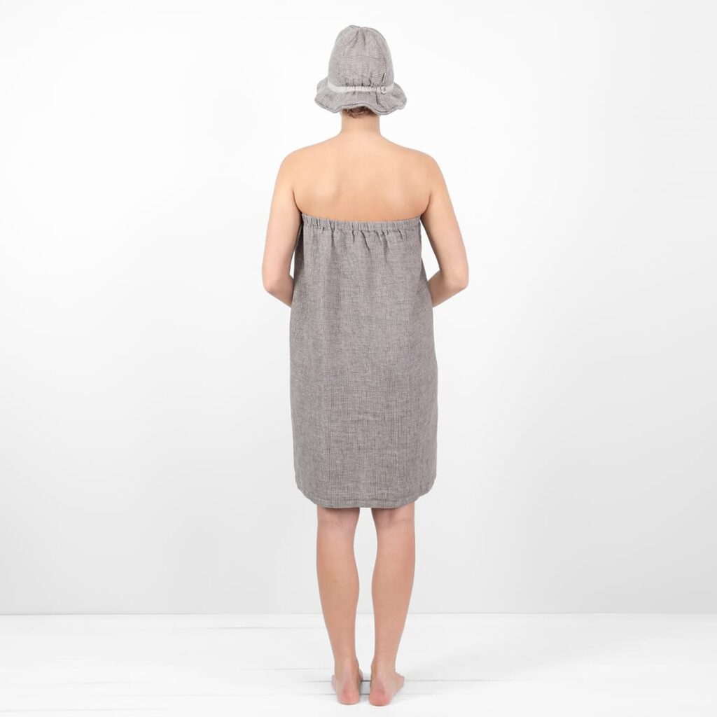 PURO Serviette à enrouler grise et brune 5 PURO Serviette à enrouler grise et brune – Image 5