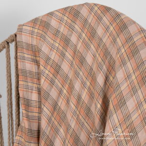 DIEGO Couverture à carreaux 14 checked linen throw, washed.