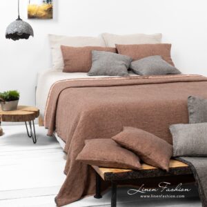LEILA Couvre-lit brun 11 LEILA Couvre-lit brun