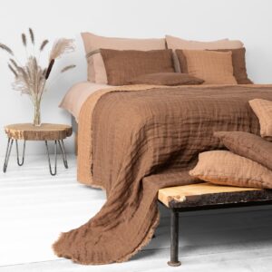 FONDA Couvre-lit marron