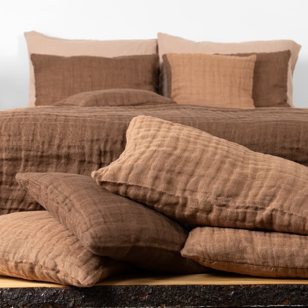 FONDA Housse de coussin marron clair 3 FONDA Housse de coussin marron clair – Image 3