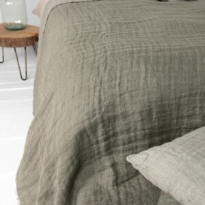 FONDA Couvre-lit gris vert