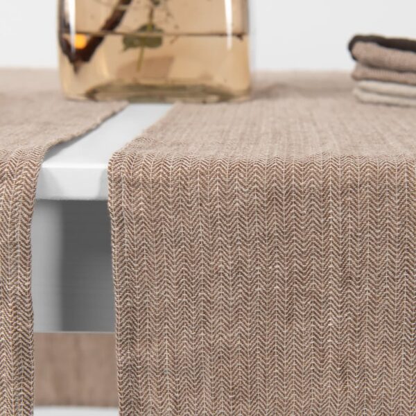 ALMOND Chemin de table brun – Image 3