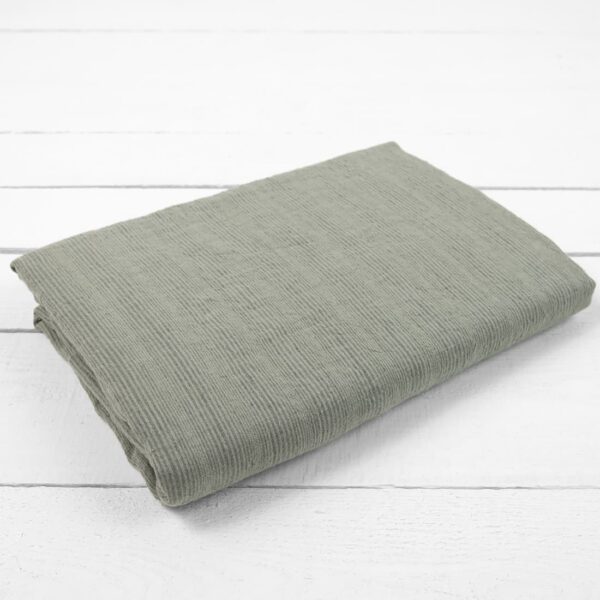 DOVI Drap plat rayures gris vert