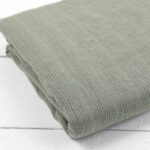 DOVI Drap plat rayures gris vert