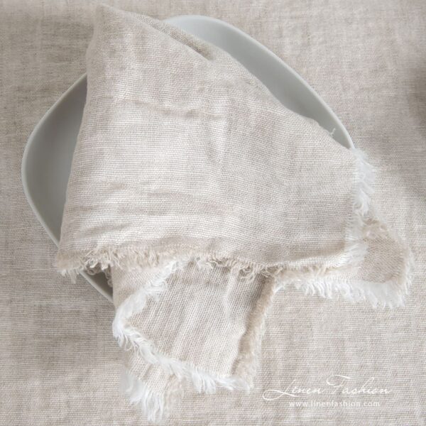 Light grey linen napkin
