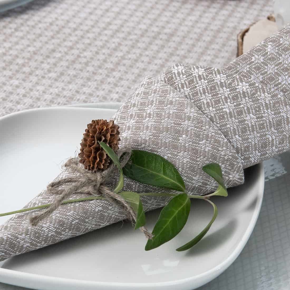TONY Serviette de table beige