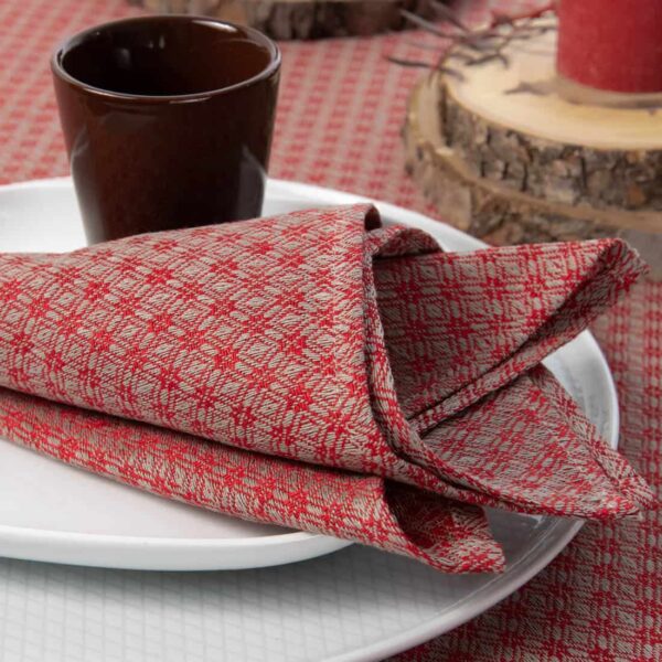 TONY Serviette de table rouge