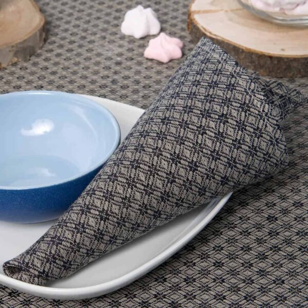 TONY Serviette de table bleu foncé