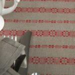 ORNA Chemin de table rouge