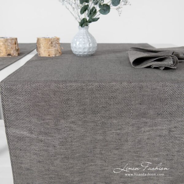 MINERAL Chemin de table gris – Image 3