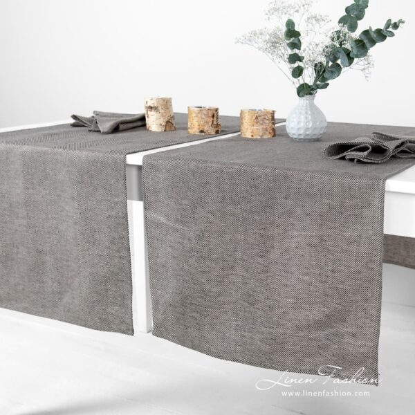 MINERAL Chemin de table gris – Image 2