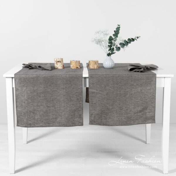 MINERAL Chemin de table gris