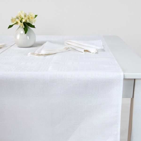 CAMPO Chemin de table blanc – Image 3