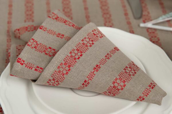ORNA Serviette de table rouge
