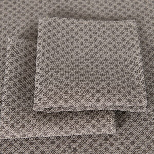 Brown patterned linen cotton napkin