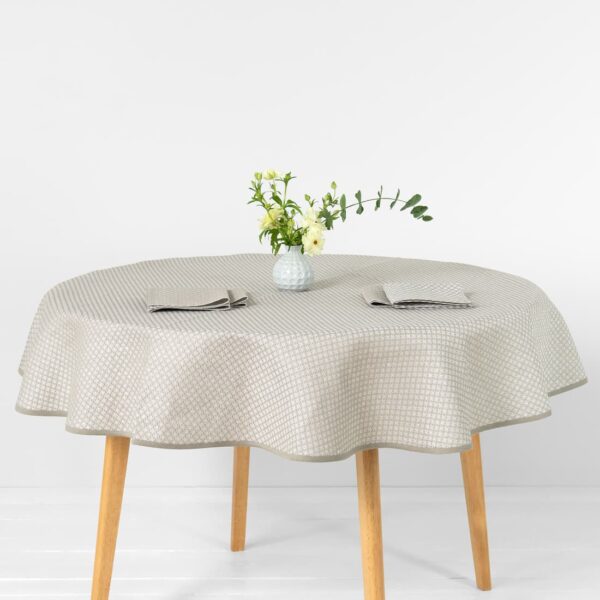 TONY Nappe ronde/ovale beige