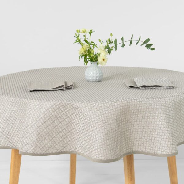 TONY Nappe ronde/ovale beige – Image 2