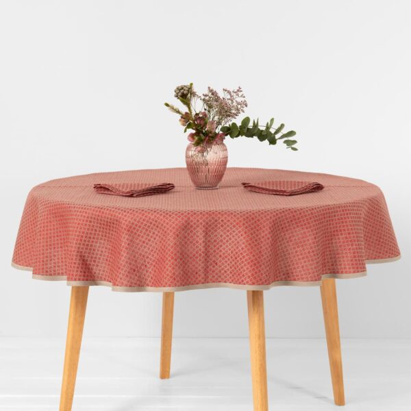 TONY Nappe ronde/ovale rouge
