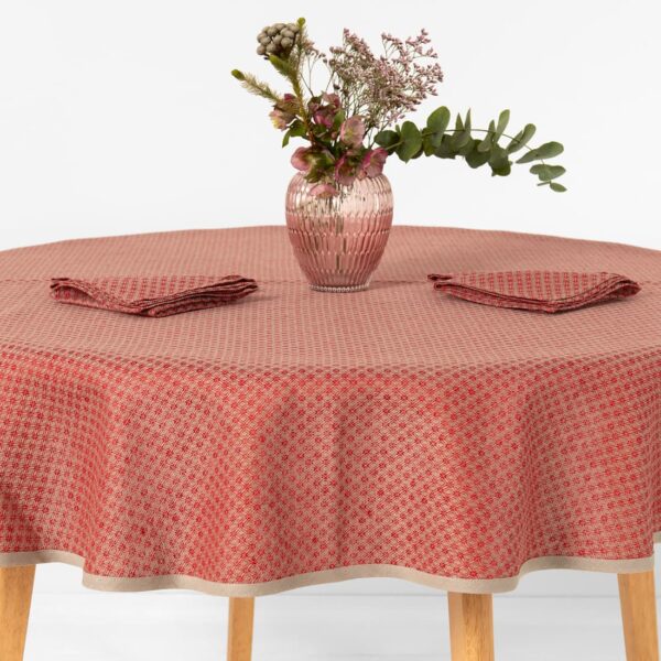 TONY Nappe ronde/ovale rouge – Image 2