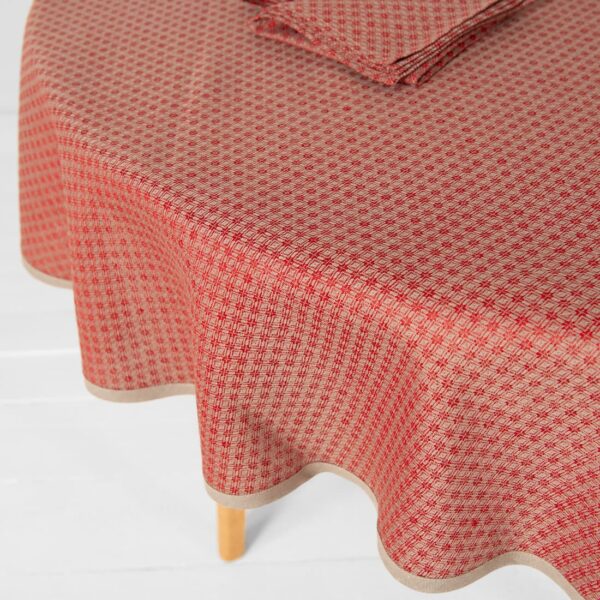 TONY Nappe ronde/ovale rouge – Image 3
