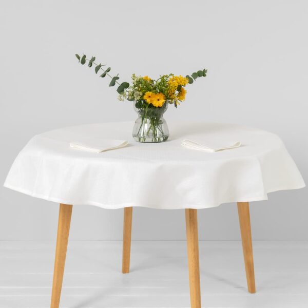 TONY Nappe ronde/ovale blanche