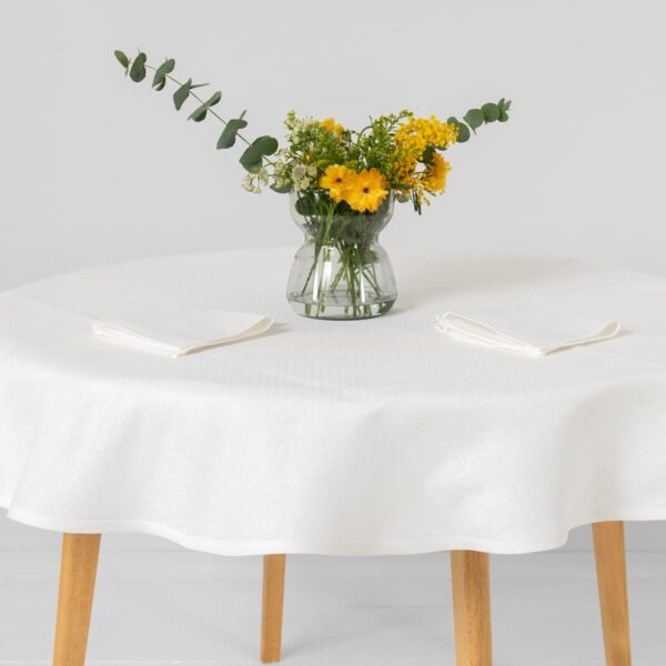 TONY Nappe ronde/ovale blanche – Image 2