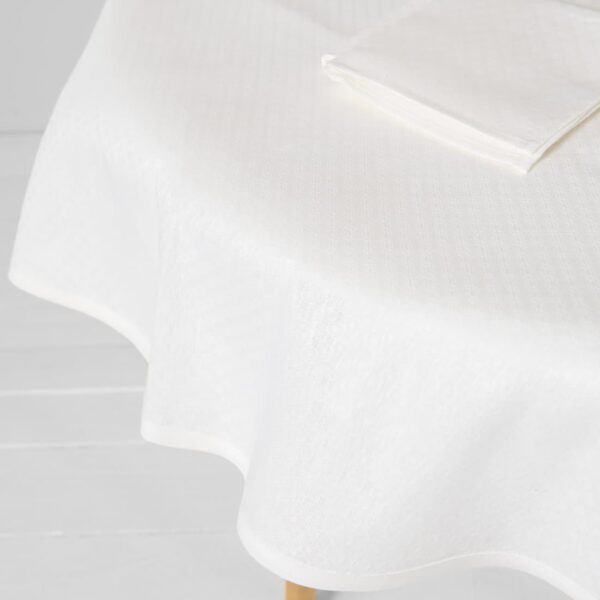 TONY Nappe ronde/ovale blanche – Image 4
