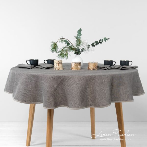 MINERAL Nappe ronde / ovale gris