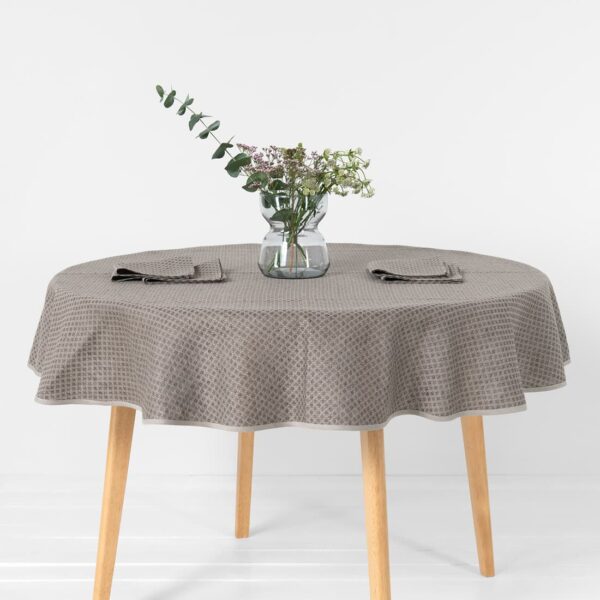 TONY Nappe ronde/ovale marron