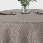 TONY Nappe ronde/ovale marron