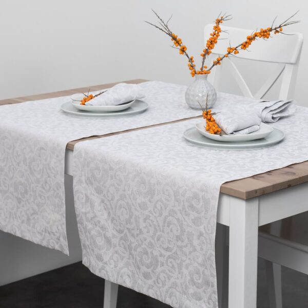 ATLANTA Chemin de table gris clair