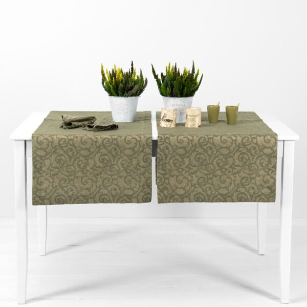 ATLANTA Chemin de table olive