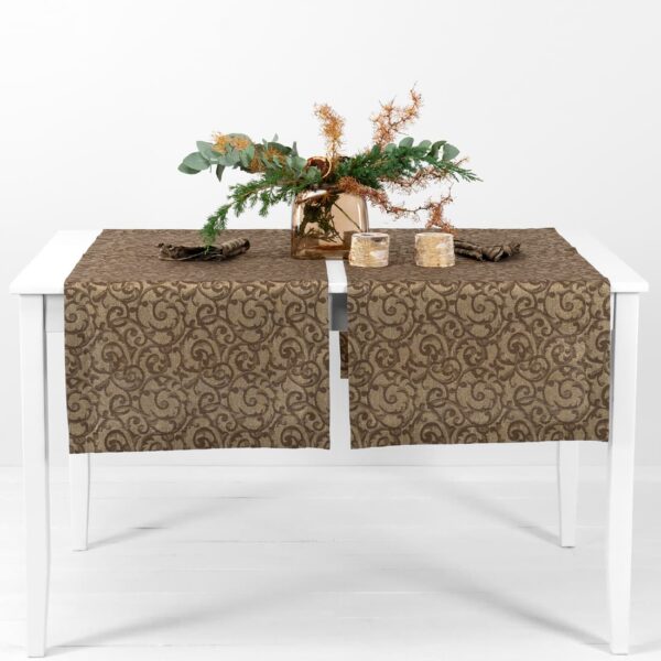 ATLANTA Chemin de table brun