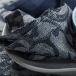 ATLANTA Serviette de table bleue