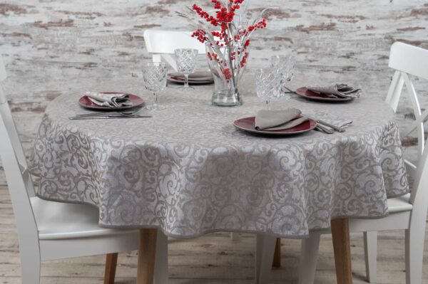 ATLANTA Nappe ronde/ovale beige