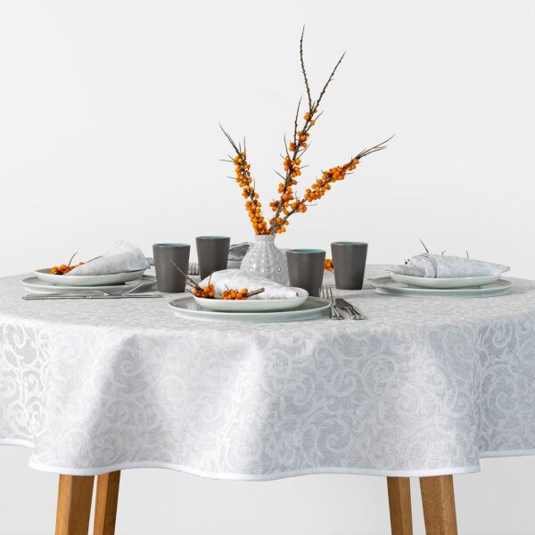 ATLANTA Nappe ronde/ovale grise