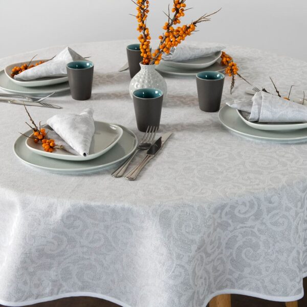 ATLANTA Nappe ronde/ovale grise – Image 2