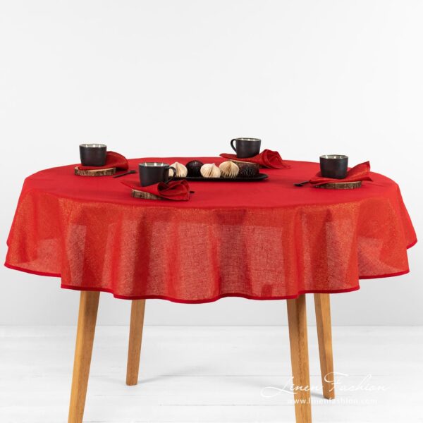 DONNA Nappe ronde/ovale rouge