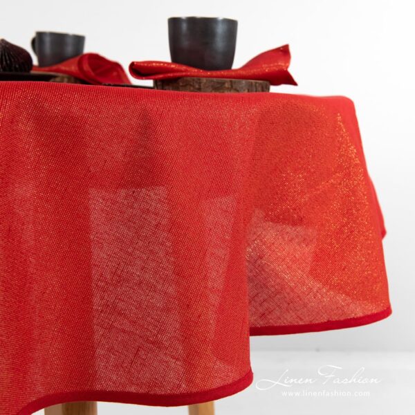 DONNA Nappe ronde/ovale rouge – Image 6
