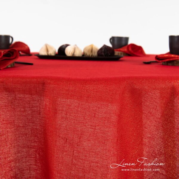 DONNA Nappe ronde/ovale rouge – Image 5