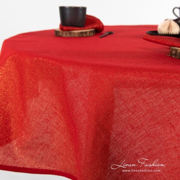 DONNA Nappe ronde/ovale rouge – Image 3